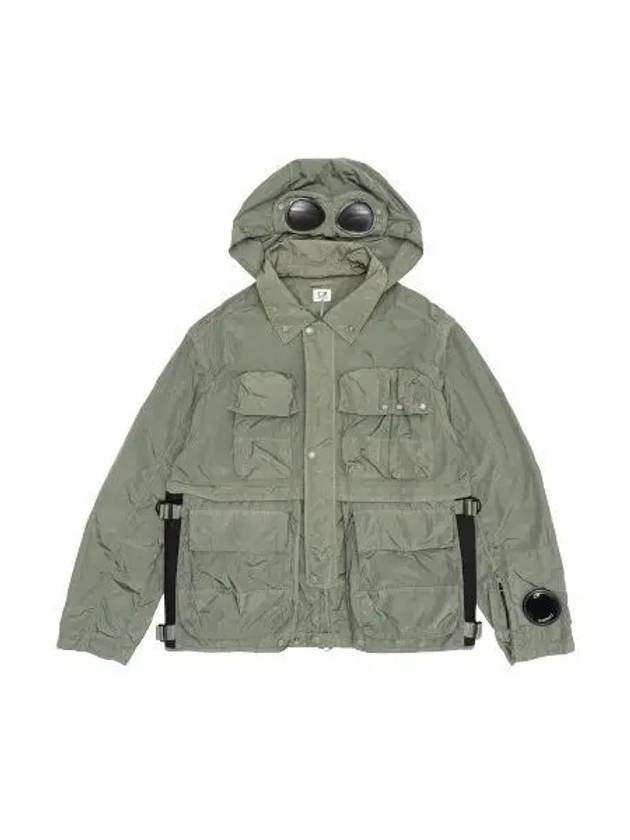 Chrome-R Goggle Utility Hooded Jacket Green - CP COMPANY - BALAAN 2