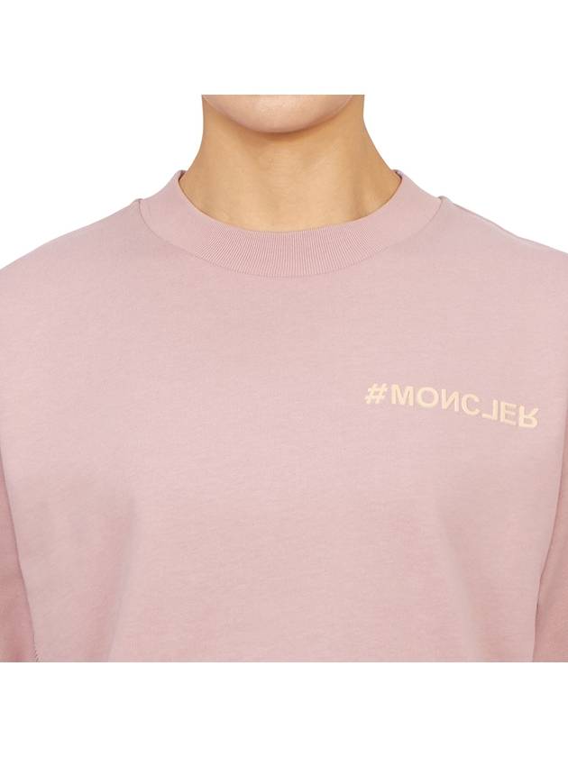 Logo Short Sleeve T-Shirt Pink - MONCLER - BALAAN 6