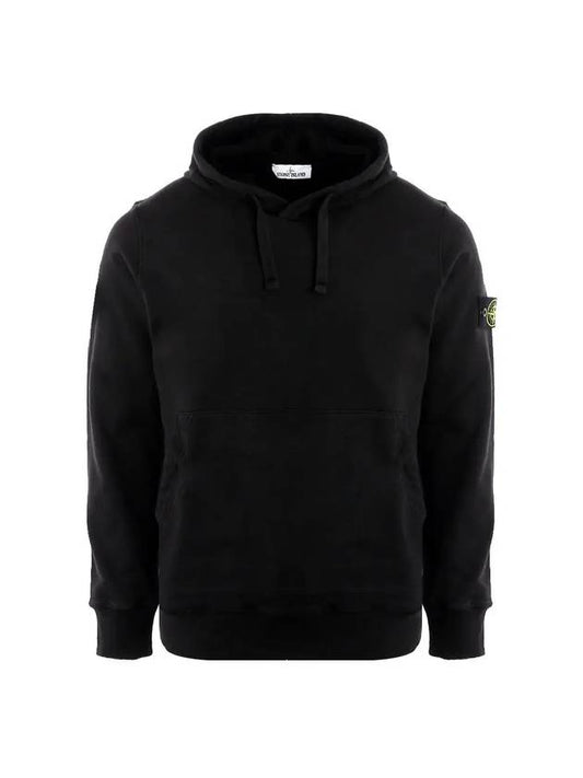 Wappen Patch Cotton Hoodie Black - STONE ISLAND - BALAAN 1