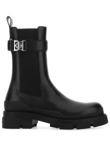 4G Buckle Leather Chelsea Boots Black - GIVENCHY - BALAAN 1