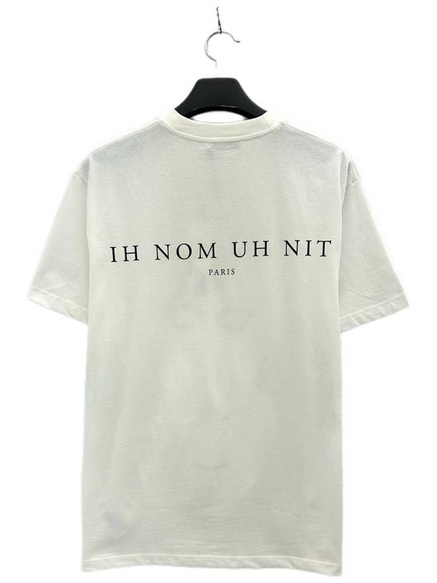 Mask Rose Print Short Sleeve T-Shirt White - IH NOM UH NIT - BALAAN 3