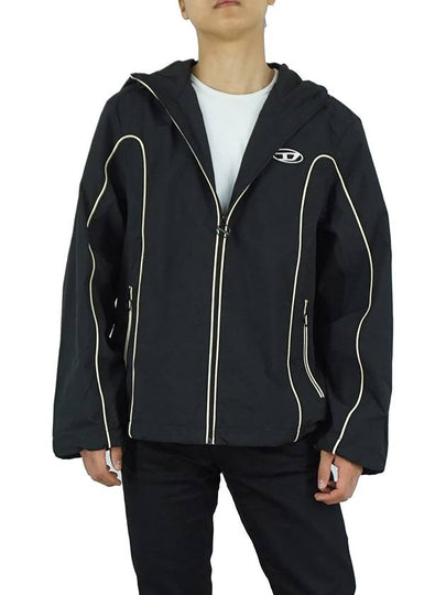 J Hives Contrast Piping Windbreaker Black - DIESEL - BALAAN 2