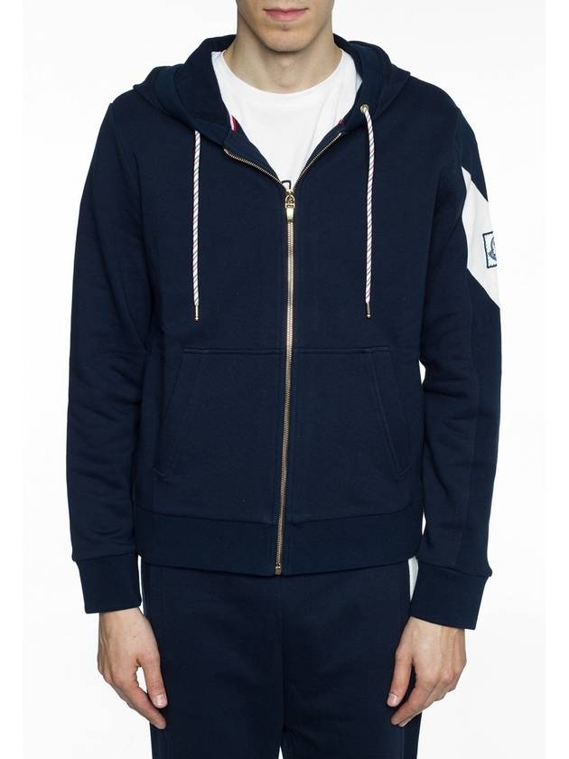 Gamma Blue Hooded Zip Up - MONCLER - BALAAN 7