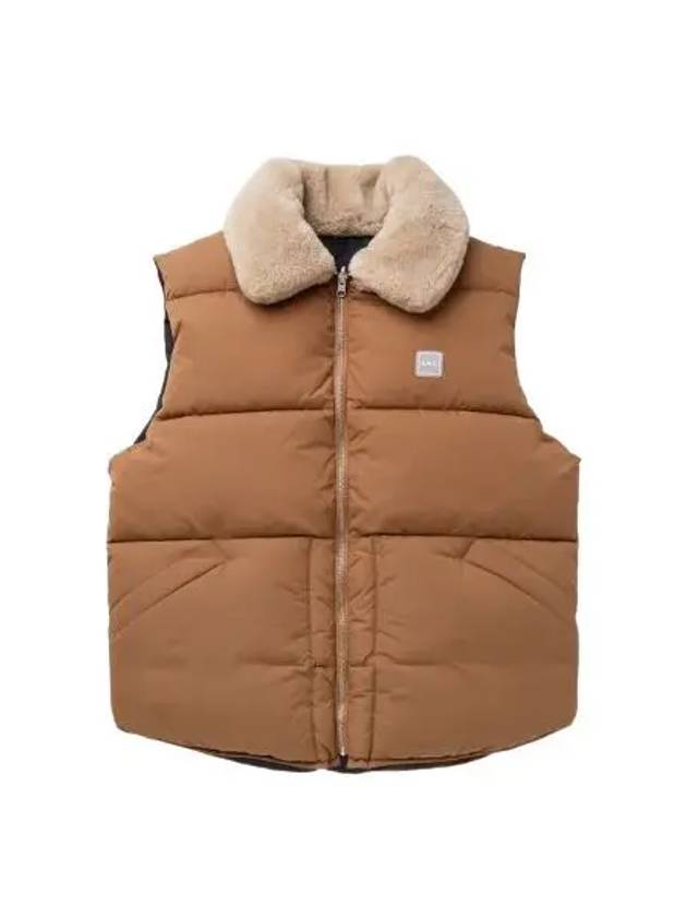 Teddy Puffer Vest Jacket Dark Beige - A.P.C. - BALAAN 2