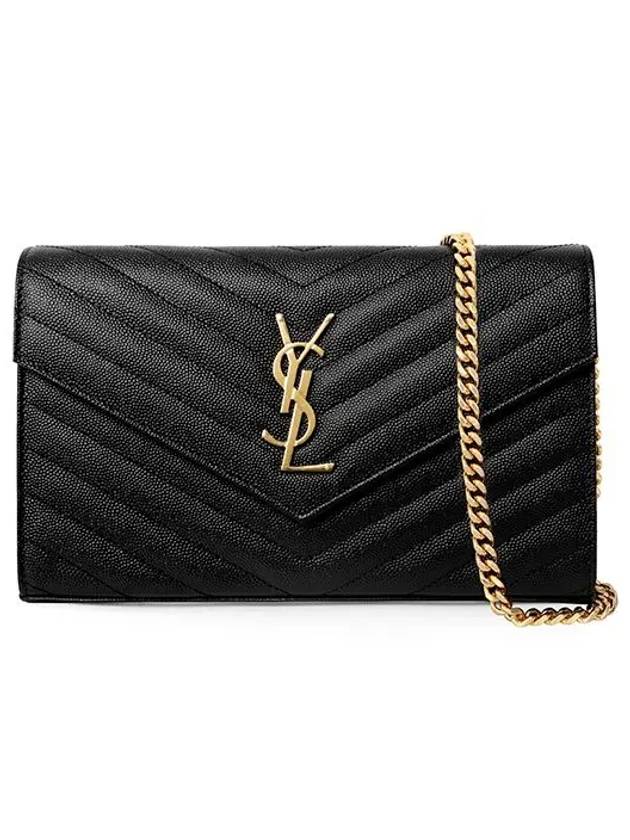 Monogram Matelasse Chain Shoulder Bag Black - SAINT LAURENT - BALAAN 2