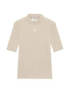 Reedition Knit Short Sleeve Turtle Neck Sand - COURREGES - BALAAN 2