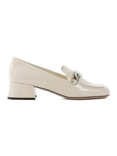 Women's Logo Patent Leather Pumps Ivory - MIU MIU - BALAAN 1