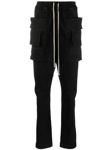 Creach Drawstring Cargo Pants Black - RICK OWENS - BALAAN 1