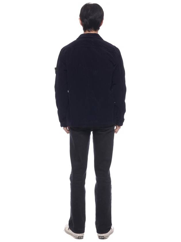 Wappen Patch Corduroy Cotton Long Sleeve Shirt Navy - STONE ISLAND - BALAAN 6