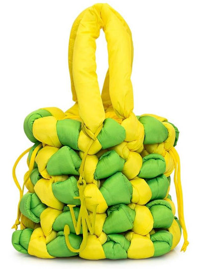 Knotted Tote Bag Yellow Lime Green - JW ANDERSON - BALAAN 2