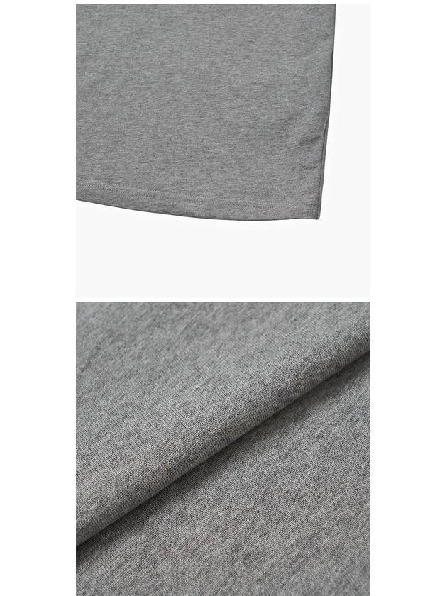 Small Heart Logo Boxy Fit Short Sleeve T-shirt Grey - AMI - BALAAN 4