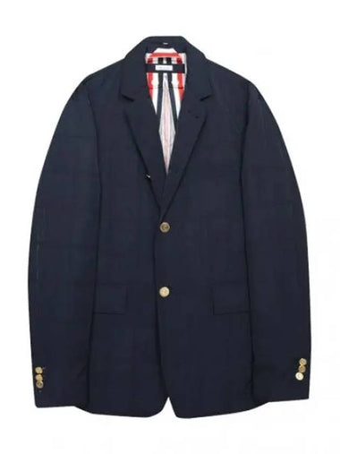 Center back striped downfield jacket - THOM BROWNE - BALAAN 1