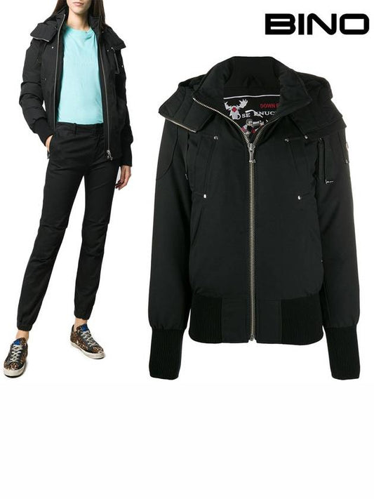 s Women's Lejeune Bomber Jacket Black - MOOSE KNUCKLES - BALAAN 2