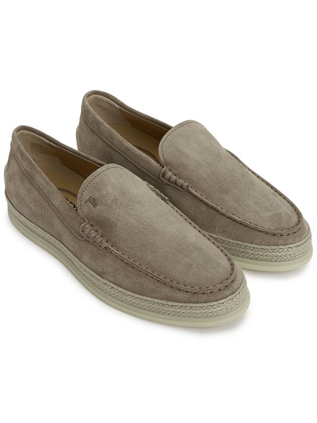 Men's Suede Slip-ons Loafers Beige - TOD'S - BALAAN 4