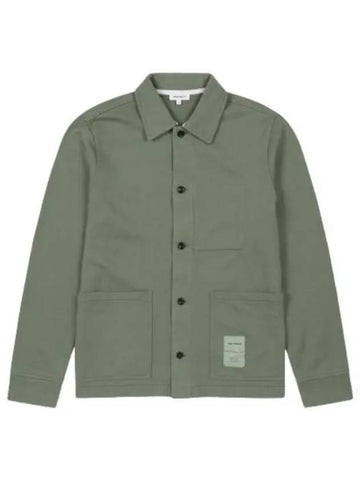 Yon Tab Series Overshirt Dry Sage Green - NORSE PROJECTS - BALAAN 1