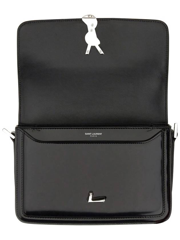 Solferino Medium Leather Shoulder Bag Black - SAINT LAURENT - BALAAN 6