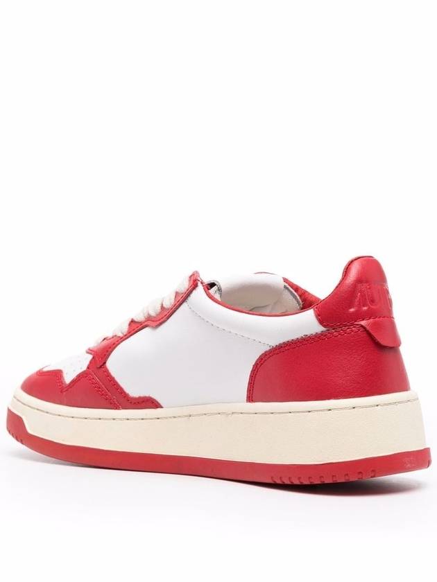 Women's Medalist Bi-Color Low-Top Sneakers Red - AUTRY - BALAAN 3