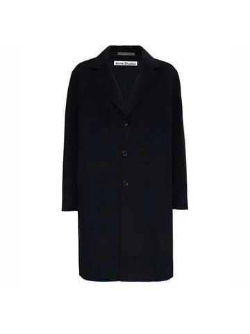 Men's Single Breasted Coat Black - ACNE STUDIOS - BALAAN.