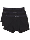 Men's Low Rise Logo Cotton Blend Briefs 3 Pack Black - PAUL SMITH - BALAAN 2