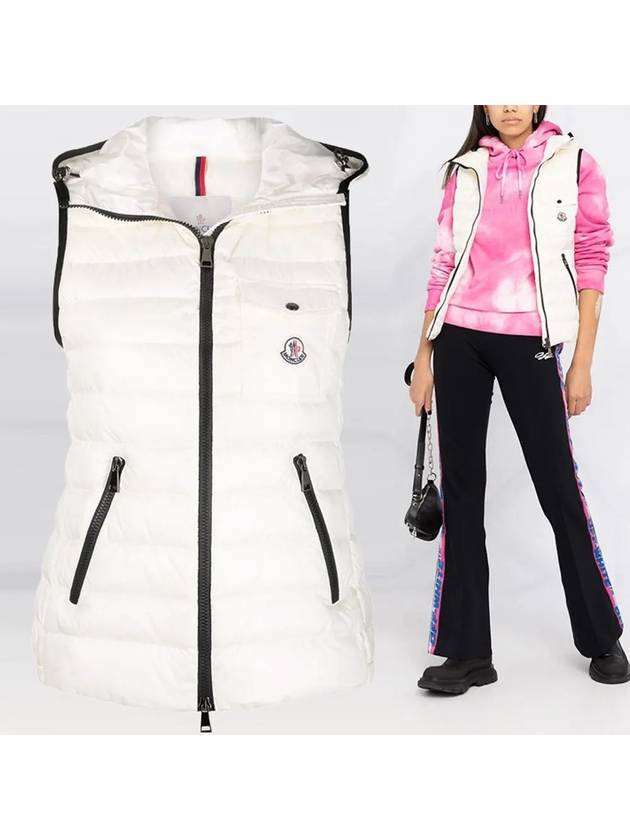 Glyco Hoodie Vest Padding White - MONCLER - BALAAN.