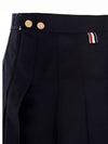 RMB Wool Mini Pleated Skirt Navy - THOM BROWNE - BALAAN 6