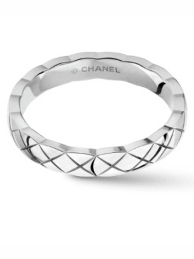 Coco Crush Quilted Ring White Gold - CHANEL - BALAAN 3