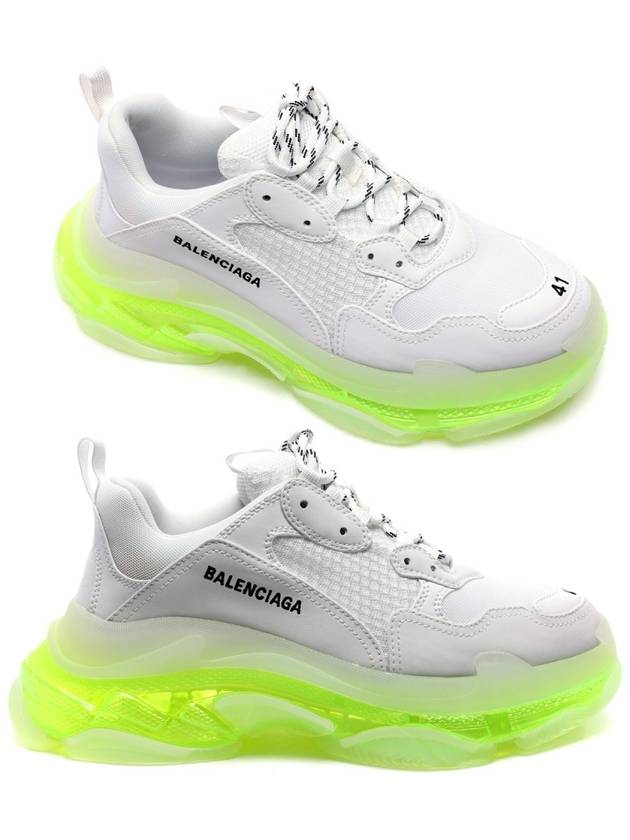 Triple S Clear Sole Low Top Sneakers Fluo Yellow White - BALENCIAGA - BALAAN 2