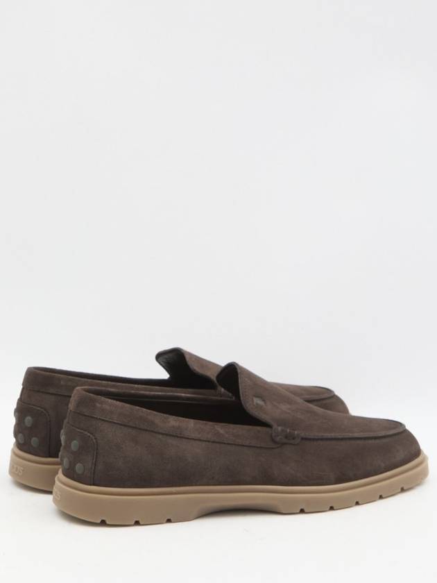 Suede Slipper Loafers Brown - TOD'S - BALAAN 4