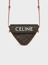 Triangle Crossbody Bag in Triomphe Canvas Tan - CELINE - BALAAN 5