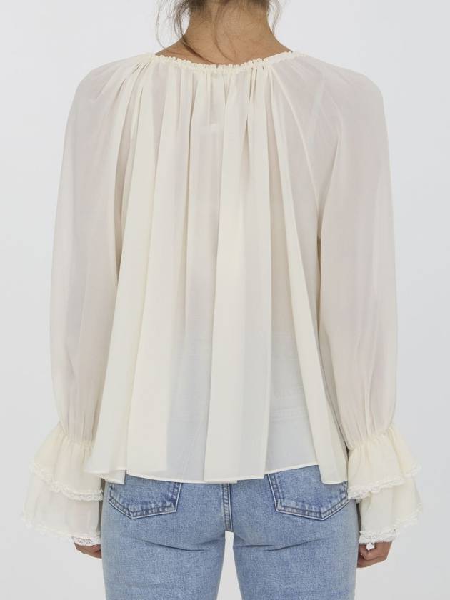 Gathered top in silk - CHLOE - BALAAN 4