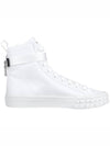 Pouch Re-Nylon Wheel High Top Sneakers White - PRADA - BALAAN 5