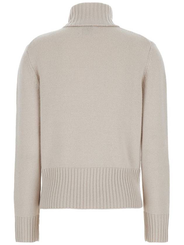 Beige High Neck Sweater In Wool And Cashmere Woman - ALLUDE - BALAAN 2