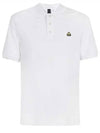 Men's Logo Patch Short Sleeve Polo Shirt White - MOOSE KNUCKLES - BALAAN 2