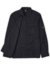 Lens Wappen Ripstop Shirt Zip Up Jacket Black - CP COMPANY - BALAAN 11