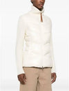 Women's Padded Wool Zip-Up Cardigan Ivory - MONCLER - BALAAN 3