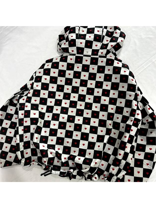 XS Dior Women s Amor Heart Check Chess Anorak Hooded Jacket - DIOR - BALAAN 9