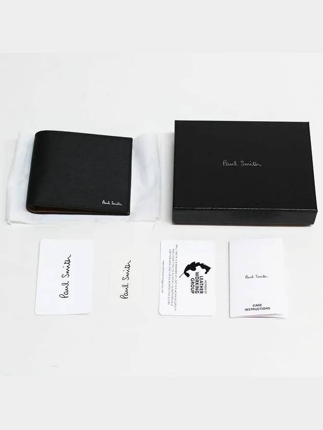 Men's Logo Print Half Wallet Black - PAUL SMITH - BALAAN 9