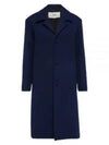 Breasted Single Coat Navy - AMI - BALAAN 2