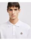 Logo patch short sleeve PK shirt white - MONCLER - BALAAN 3