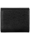 RWB Stripe Pebble Leather Tri-fold Half Wallet Black - THOM BROWNE - BALAAN 5