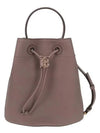 Women's Grainy Leather Small TB Bucket Bag Light Saddle Brown - BURBERRY - BALAAN 2