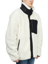 Men's Sagrek Shearling Fleece Zip-Up Jacket Ivory - MOOSE KNUCKLES - BALAAN 5