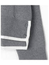 V-Neck Diagonal Armband Cardigan Grey - THOM BROWNE - BALAAN 5