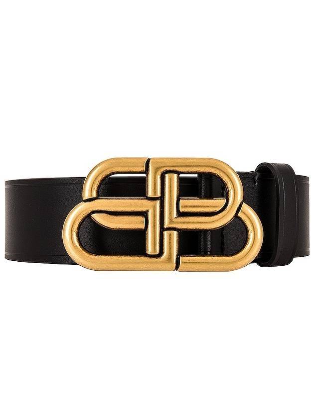 BB Logo Leather Belt Black - BALENCIAGA - BALAAN 1