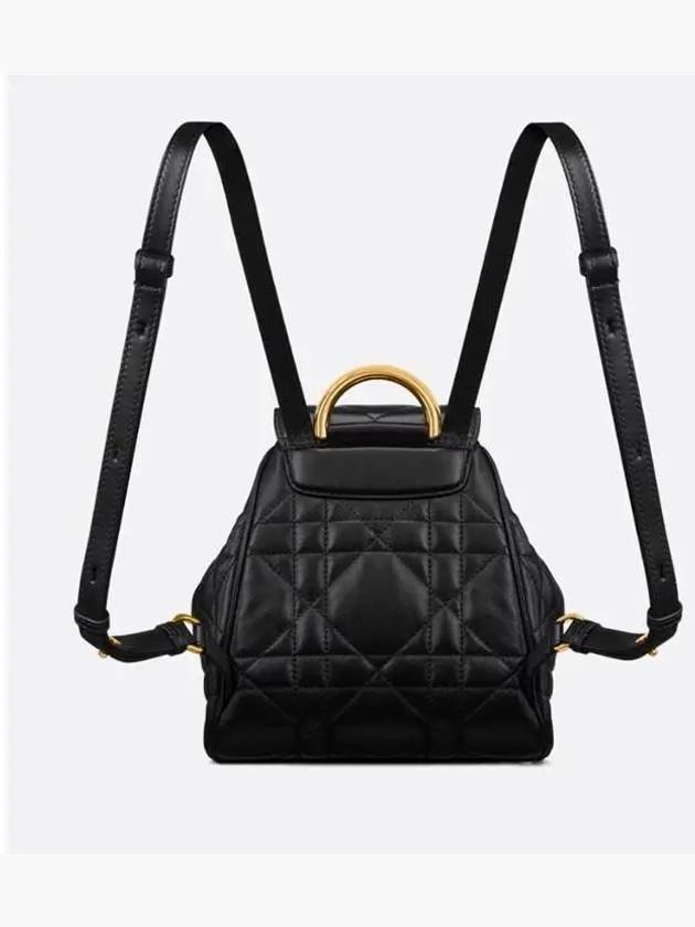 Caro Small Lambskin Backpack Black - DIOR - BALAAN 3