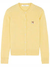 Fox Head Patch Adjusted Round Neck Cardigan Yellow - MAISON KITSUNE - BALAAN 2