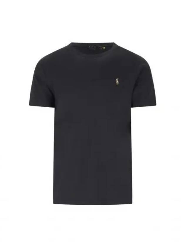 Embroidered Logo Pony Short Sleeve T-Shirt Black - POLO RALPH LAUREN - BALAAN 2