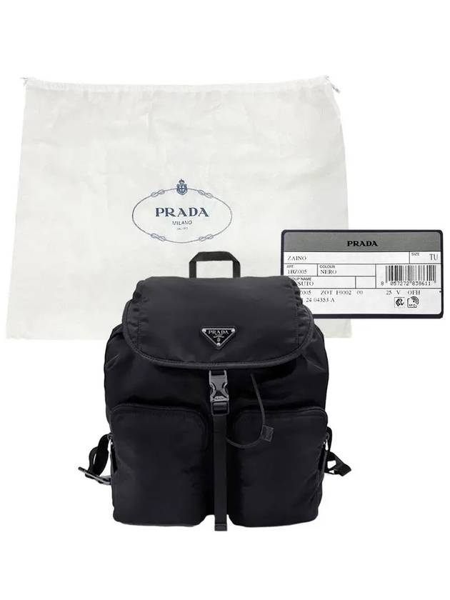 Pocono Drawstring Backpack Black - PRADA - BALAAN 10