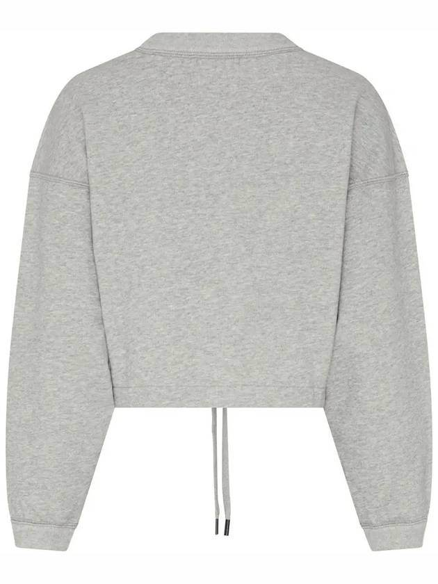 Margo Logo Crop Sweatshirt Grey - ISABEL MARANT - BALAAN 4