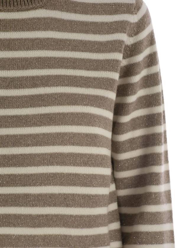 Sparkling & Dazzling striped cashmere and wool sweater - BRUNELLO CUCINELLI - BALAAN 4